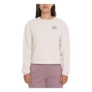 Emporio Armani EA7 Rundhalsad Sweatshirt med Sidologo White, Dam