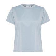 Saint Tropez Airy Blue Regular T-Shirt Top Blue, Dam