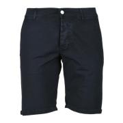 Daniele Alessandrini Grå Bermuda Shorts i Bomullsblandning Blue, Herr