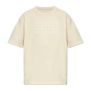 Maison Margiela T-shirt med tryck Beige, Herr