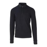 Armani Exchange Herr Långärmad Polo i Svart Black, Herr