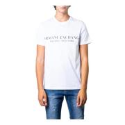 Armani Exchange Herr Tryckt T-shirt White, Herr