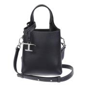 Tod's Svart Hammrad Läder Väska Black, Dam