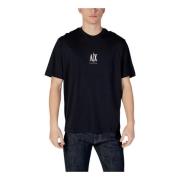 Armani Exchange Tryckt bomulls-T-shirt med korta ärmar Blue, Herr