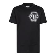 Philipp Plein Hexagon Grafisk T-shirt Black, Herr