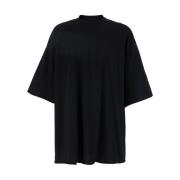 Rick Owens Tommy T Svart Oversized T-shirt Black, Herr