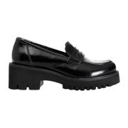 CafèNoir Läder Loafers Black, Dam