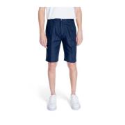 Antony Morato Blå Linne Shorts Klassisk Passform Blue, Herr