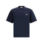 Stone Island Monogram Patch Bomull T-shirt Blue, Herr