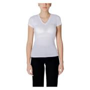 Armani Exchange V-ringad kortärmad t-shirt i bomull White, Dam