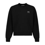 Ami Paris Broderad Crewneck Sweatshirt Black, Unisex