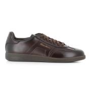 Santoni Bruna lädersneakers Brown, Herr