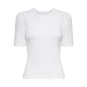 ONLY Vit Puff Ärm T-shirt White, Dam