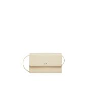 Max Mara Weekend Stiligt lädertelefontask Beige, Dam