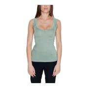 VERO MODA Grön Spets V-ringad Cami Topp Green, Dam