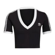 Adidas Dam T-shirt med låg V-ringning Black, Dam