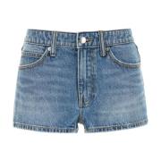 Alexander Wang Denim Shorts för Kvinnor Blue, Dam