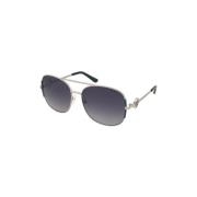 Guess Gradient Aviator Solglasögon SilverGrå Gray, Unisex