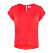 ICHI Feminin Mars Röd Blus Ihcrissy Ss4 Red, Dam