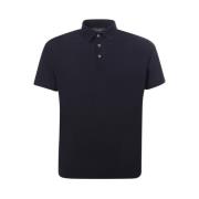 Zanone Blå Polo Shirt Icecotton Slim Fit Blue, Herr