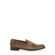 Doucal's Beige Läder Slip-On Loafers Beige, Herr