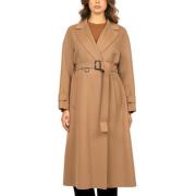 Max Mara Kamel Ullrock Dubbelknäppt Handgjord Brown, Dam