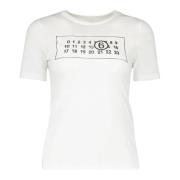 MM6 Maison Margiela Vit Bomull T-shirt med Korta ärmar White, Dam