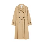 Max Mara Omvändbar Beige Trenchcoat Canasta Stil Beige, Dam