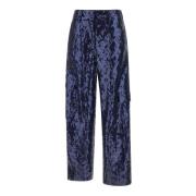 ROTATE Birger Christensen Wide Trousers Blue, Dam