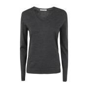 GOES BOTANICAL V-neck Knitwear Gray, Dam