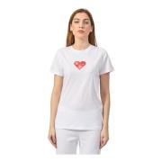 Richmond Vit hjärttryck T-shirt White, Dam