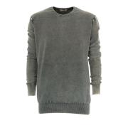 CASHMERE COMPANY Herr Crew Neck Sweater Gray, Herr