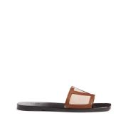 Valentino Garavani Slide Sandaler Viva Superstar Look Brown, Herr