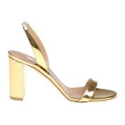 Aquazzura Eleganta Soft Gold Sandaler Yellow, Dam