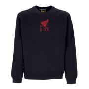 IUTER Svart Butterfly Crewneck Sweatshirt Långärmad Black, Herr