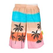 BARROW Palmträd Tryck Bermuda Shorts Multicolor, Herr