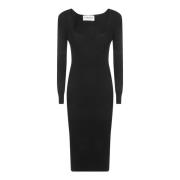 P.A.R.O.S.H. Svart Klänning Elegant Stil Kollektion Black, Dam