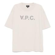 A.P.C. Unik T-shirt - Stilren och bekväm Beige, Herr