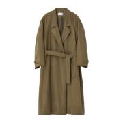 LOW CLASSIC Modern Ballong Trench Coat Brown, Dam