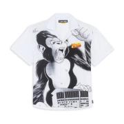 IUTER Short Sleeve Shirts White, Herr