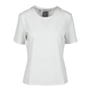 Max Mara Fritids T-shirt med polyester-elastanblandning White, Dam