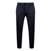 DEPARTMENT FIVE Slim Fit Chino Crop Pant Blue, Herr