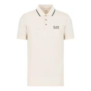 Emporio Armani EA7 Rainy Day Polo Shirt med Logo Beige, Herr