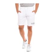 U.S. Polo Assn. Sportiga bomullsbermuda shorts White, Herr