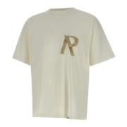 REPRESENT Maxi Logo Cotton T-shirt Cream White, Herr