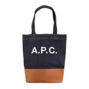 A.P.C. Axel Small shopper väska Blue, Unisex