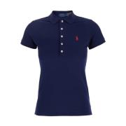 Polo Ralph Lauren Blå Polo Skjorta med Klassisk Krage Blue, Dam