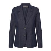 RUE de FEMME Denim Blazer Kasumi Blå Elegant Blue, Dam