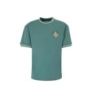 Fila Bomull T-shirt Vit Linjärt Logotyp Green, Herr