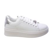 Gaëlle Paris Vita Eco-läder Sneakers med Silverdetaljer White, Dam